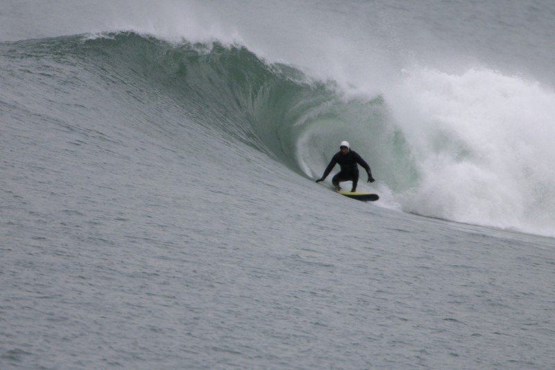 Simon Jayham - surfing Gower