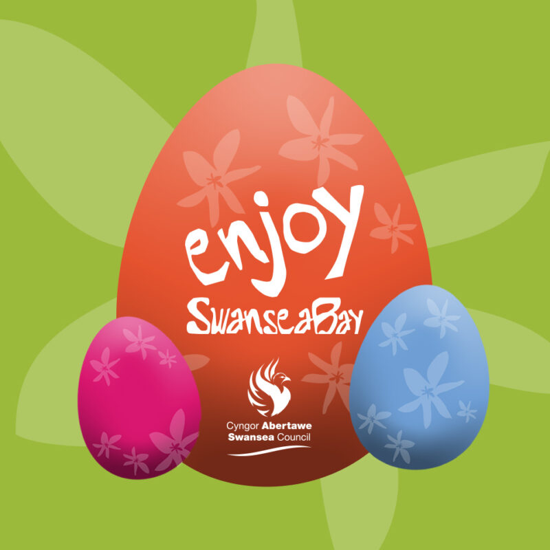 Easter logo for Enjoy Swansea Bay